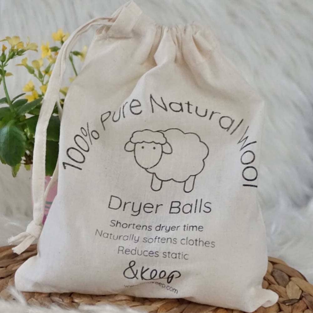 Wool Dryer Balls - Set of 3 & Storage Bag