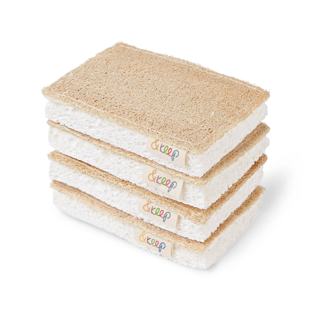 Natural Loofah Kitchen Sponge Scourer