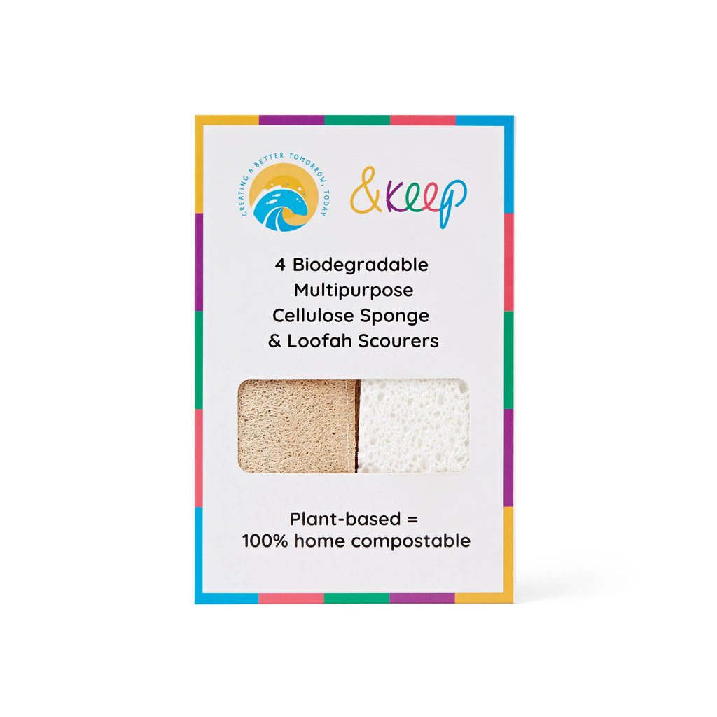 Natural Loofah Kitchen Sponge Scourer