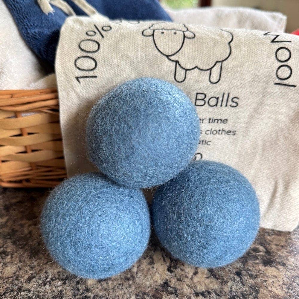 Wool Dryer Balls - Set of 3 & Storage Bag