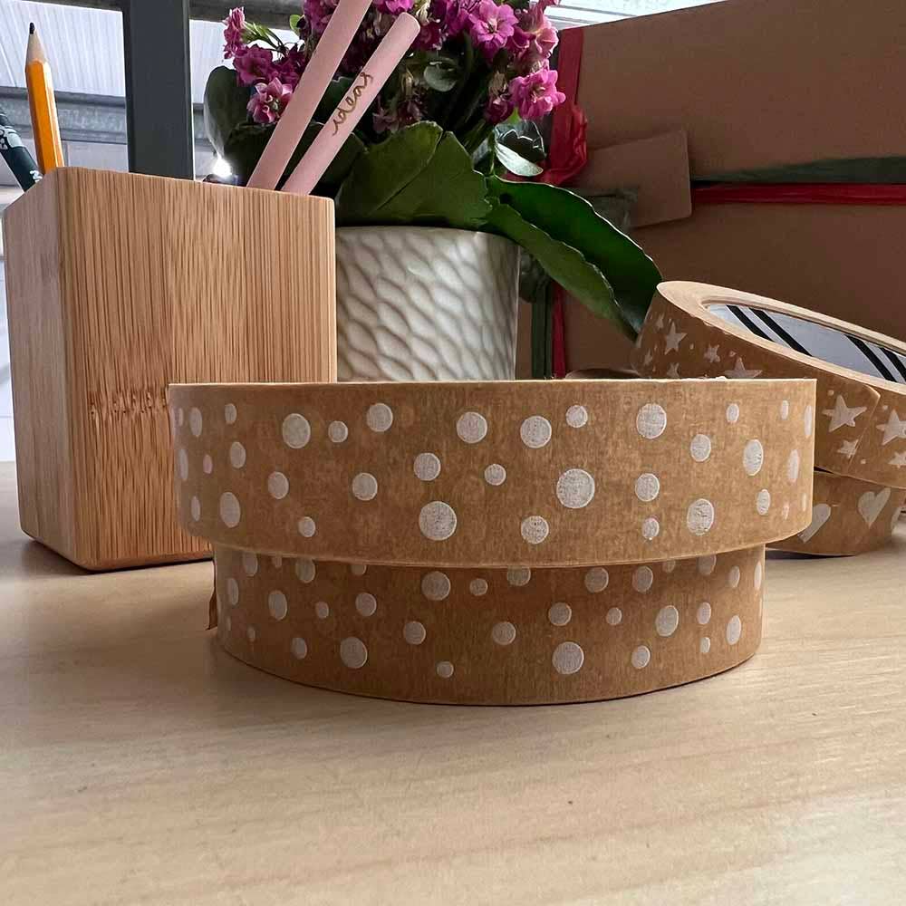 Polka Dot Biodegradable Paper Tape