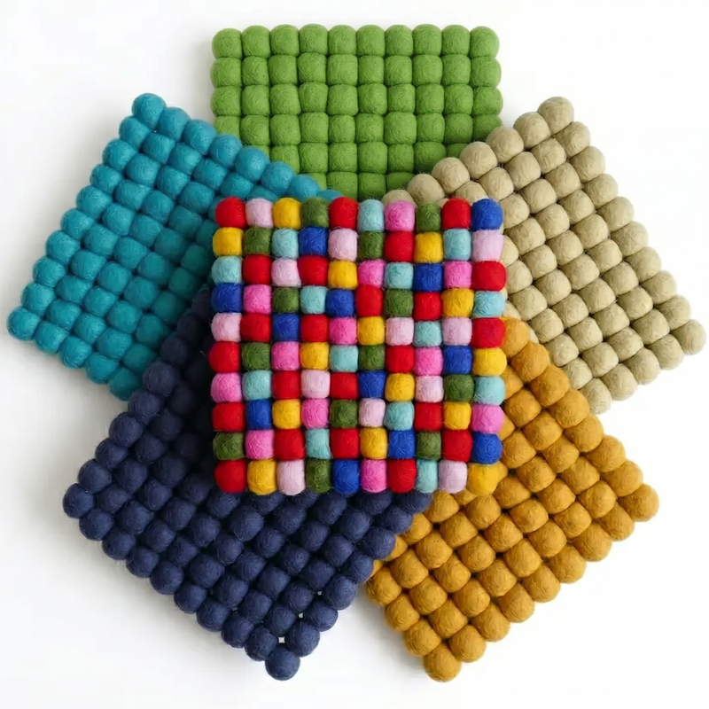 Fairtrade Wool Felt Square Trivet/Placemat