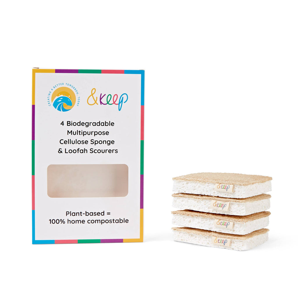Natural Loofah Kitchen Sponge Scourer
