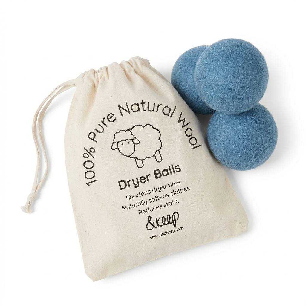 Wool Dryer Balls - Set of 3 & Storage Bag