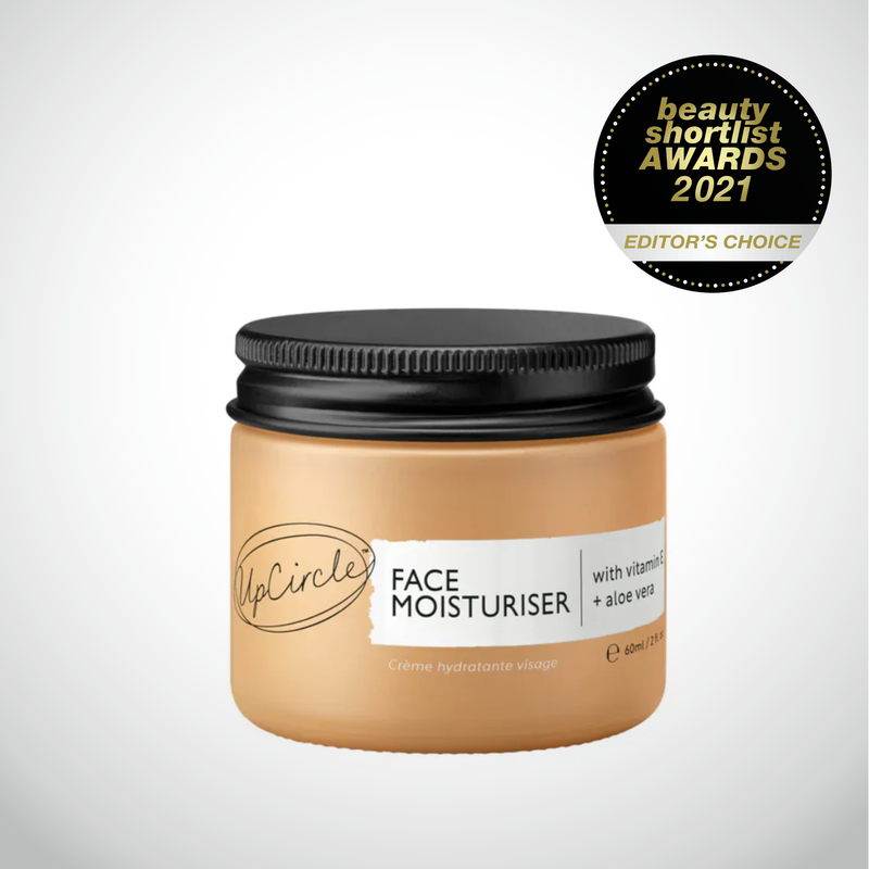 Award winning face moisturiser with vitamin E and aloe vera. Natural cruelty free vegan.
