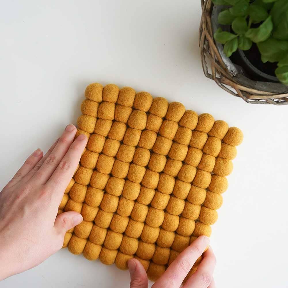 Fairtrade Wool Felt Square Trivet/Placemat