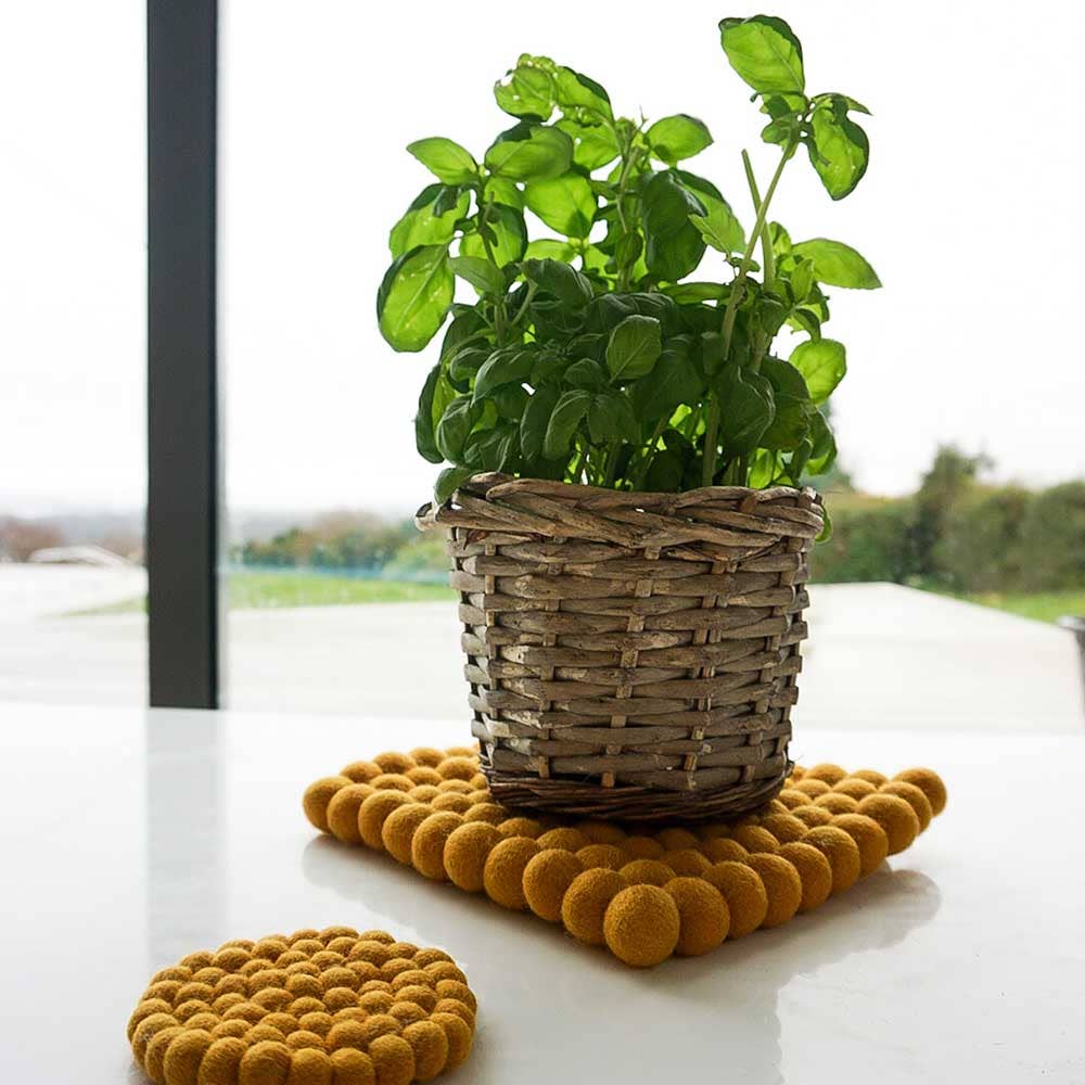 Fairtrade Wool Felt Square Trivet/Placemat