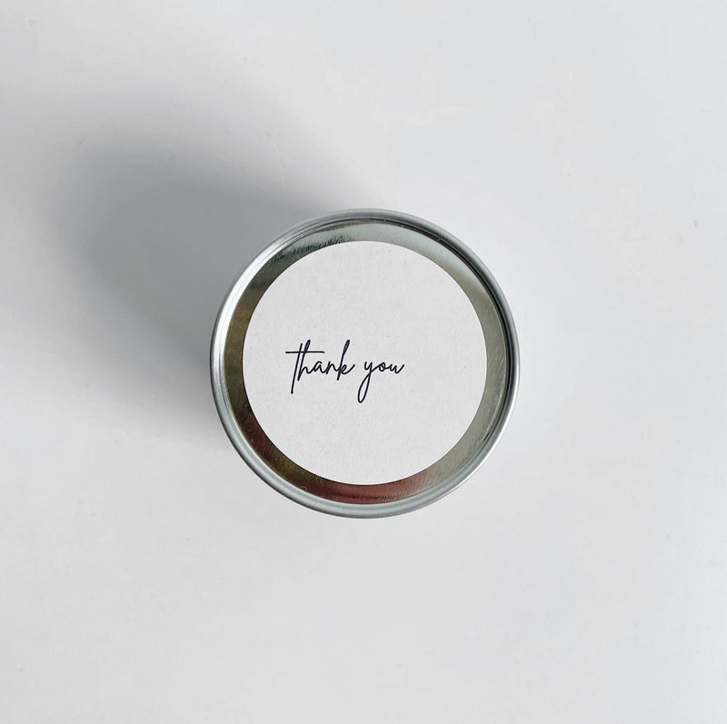 'Thank You' Scented Soy Travel Tin Candle