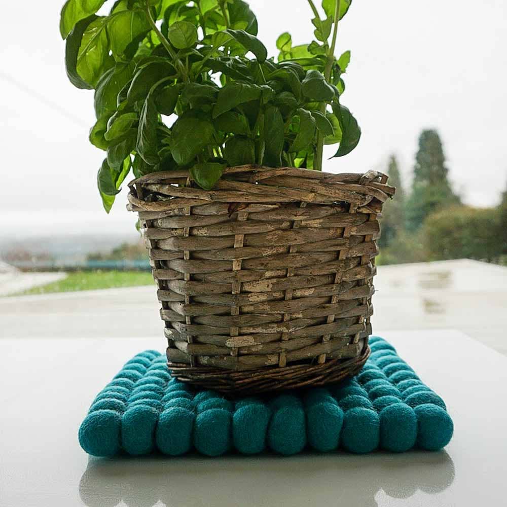 Fairtrade Wool Felt Square Trivet/Placemat